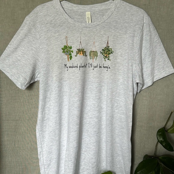 Plant shirt heathered gray size M unisex T shirt - Picture 7 of 8